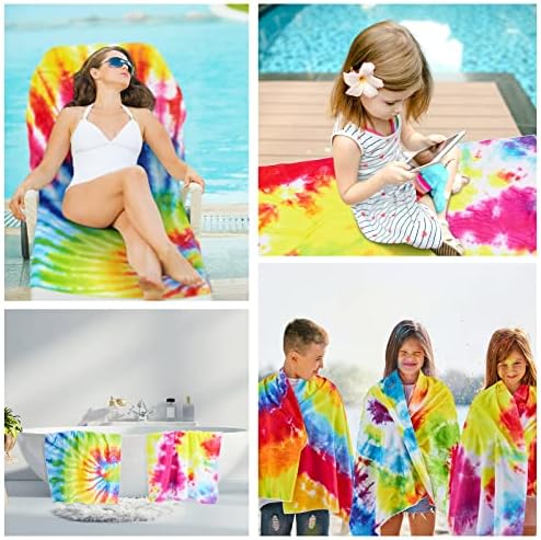 4-Piece Microfiber Beach Towels for Kids