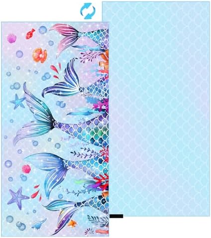 MelonBoat Mermaid Microfiber Beach Towel Extra Large