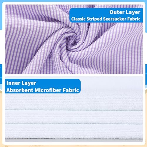 Soft30 Hooded bath towel for kids multi-functional seersucker design thick 30x30inches