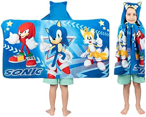 Sonic The Hedgehog - Cotton Kids Bath Towel Wrap