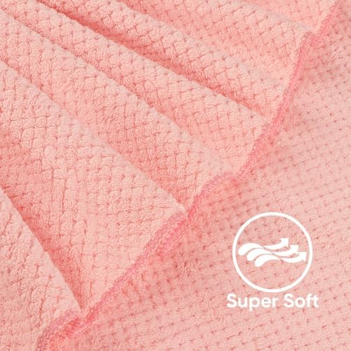 HOMEXCEL Microfiber Bath Towels - 27x54 Pink