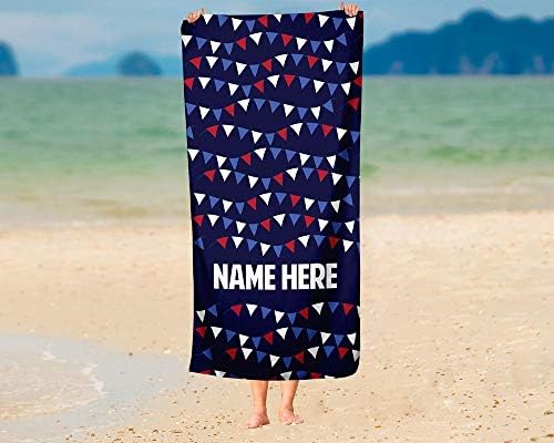 Extra Large Personalized USA Bath Towel for Kids Adults