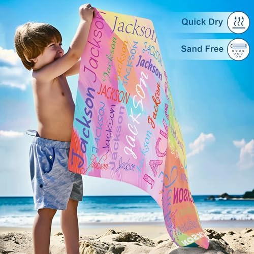 Personalized Microfiber Beach Towels Sand-Free Custom Design