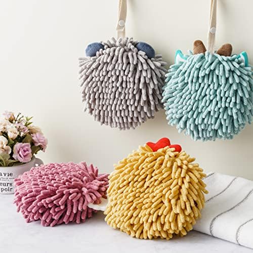 4-Pack Cute Animal Hand Towels for Kids Generic Brand