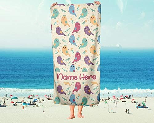 Personalized Bird Towels - Oversized for Beach Travel