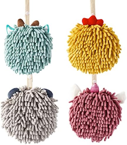 4-Pack Cute Animal Hand Towels for Kids Generic Brand