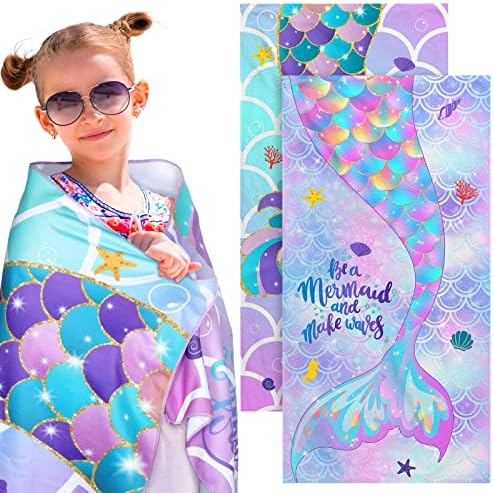Yahenda Mermaid Beach Towels for Kids