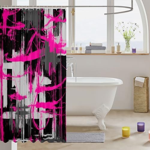 Feelyou bath curtainsAbstract art for kids waterproof shower curtain set
