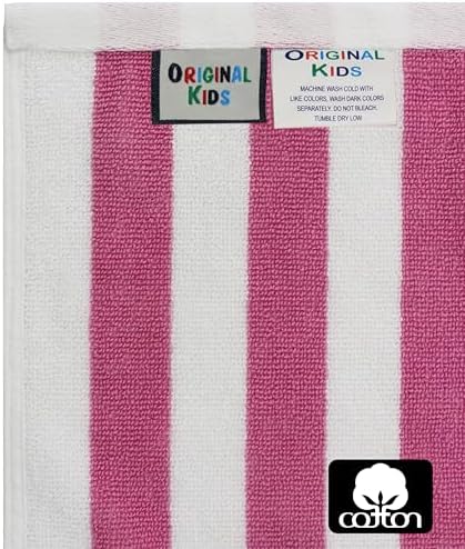 Original Kids Washcloth Set Cabana Stripe 12 x 12 Soft Absorbent