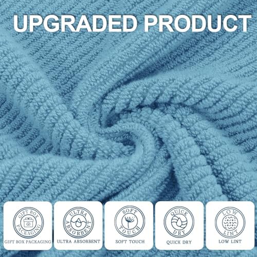 Luxury 6-Piece Cotton Towels Set - Soft Quick-Dry for Bathroom