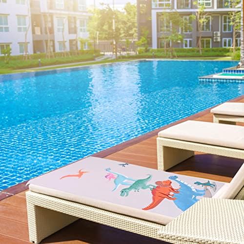 LIVILAN Microfiber Dinosaur Beach Towel for Kids 24x48