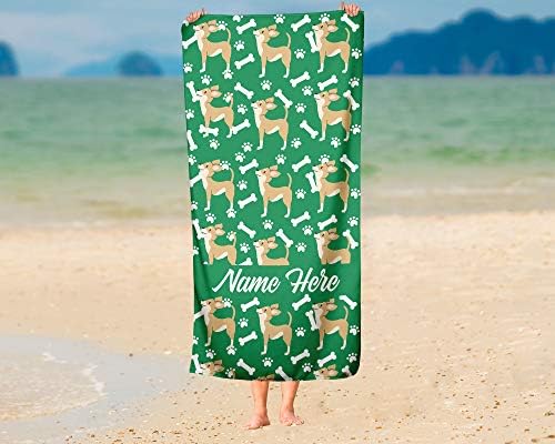 Personalized Pet Dog Chihuahua Towel - Custom Travel Bath Towels