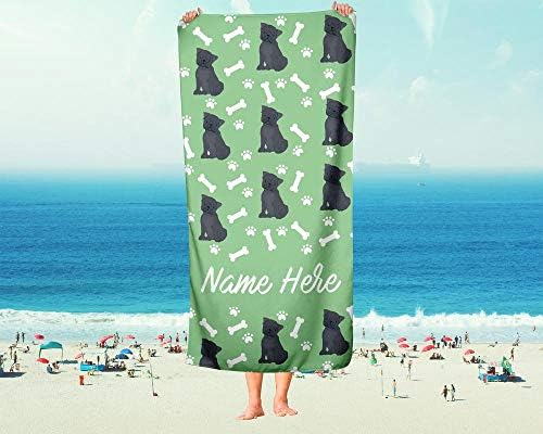 Personalized Extra-Large Pug Towels for Kids