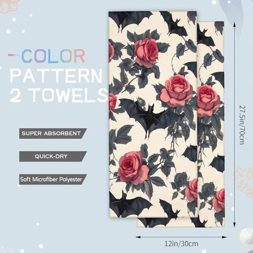 Gothic Pattern Hand Towels 2-Pack