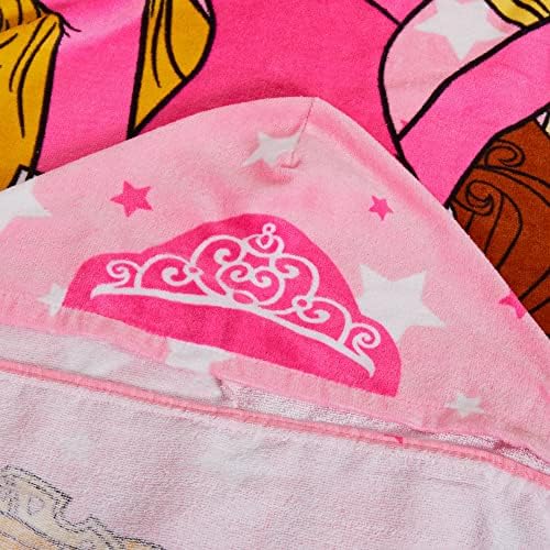 Disney Princess Hooded Towel - Premium Beach Cover Fast Dry Machine Washable