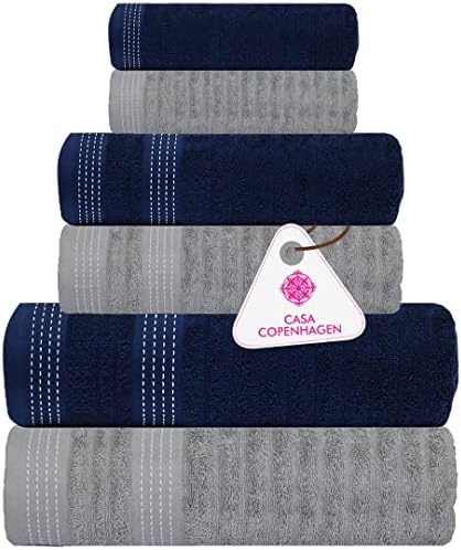 CASA COPENHAGEN Elegance 6-Piece Towel Set