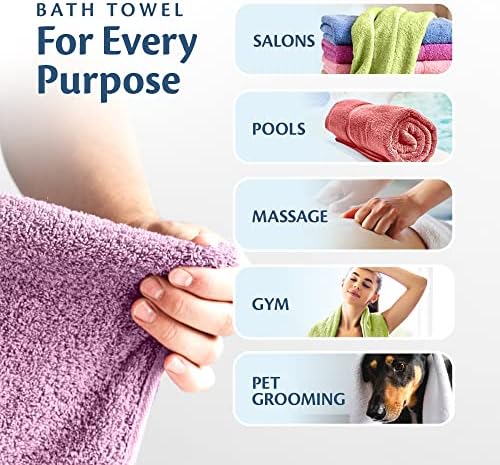 24x40 Pastel Cotton Towels for Small Hands and Beach Use