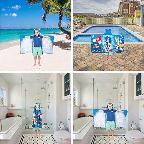 Sonic The Hedgehog - Cotton Kids Bath Towel Wrap