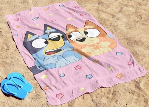 Jay Franco Bluey Bingo Beach Towel - Super Soft and Absorbent