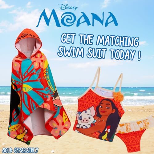 Moana Kids Bath Towel 100 Cotton Hooded Poncho