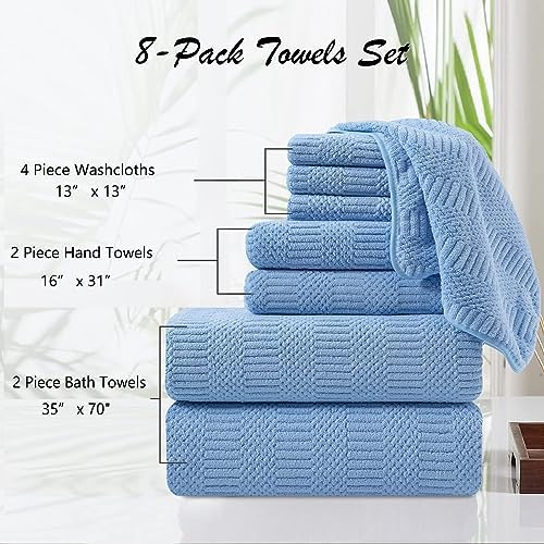 8-Piece Geometric Oversized Bath Towels Set