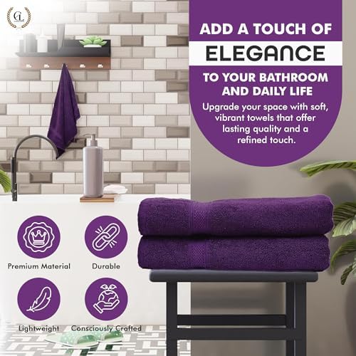 Elysian Linens Bath Towel Set 6-Piece 600 GSM 1
