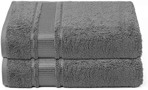 Melissa Linen Dark Gray 2-Piece Bath Towel Set