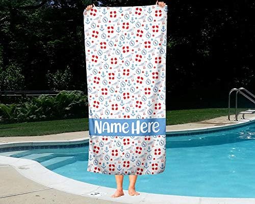 Extra Large Personalized Ocean Seagull Towel for Kids