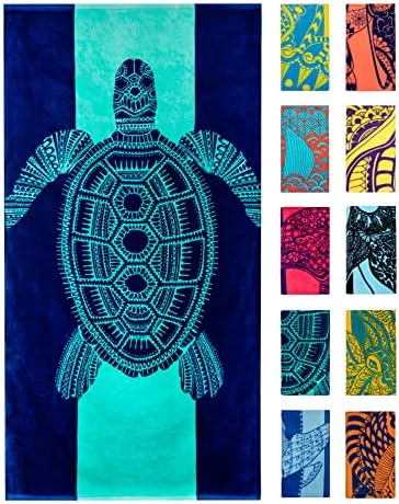 Nova Blue Extra Large Beach Towel with Unique Design