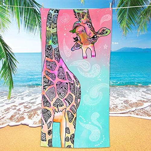 Cute Giraffe Beach Towel for Everyone
