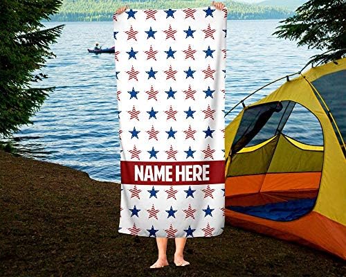 Extra Large Personalized American USA July 4th Towel