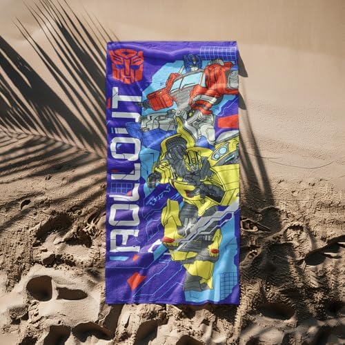 NORTHWEST Transformers Beach Towel Optimus Prime and Bumblebee 30x60
