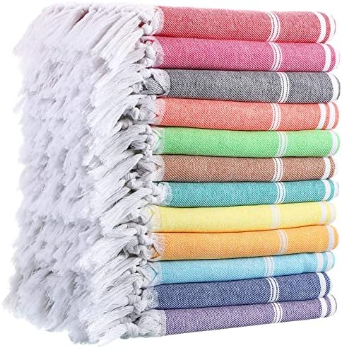 Mixweer 12-Pack Turkish Beach Towels Quick Dry