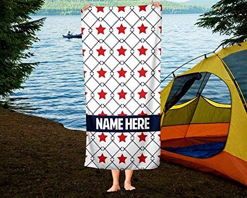 Personalized American Flag USA July 4th Towel