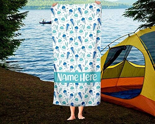 Personalized Corner Unique Design Jellyfish Beach Towels