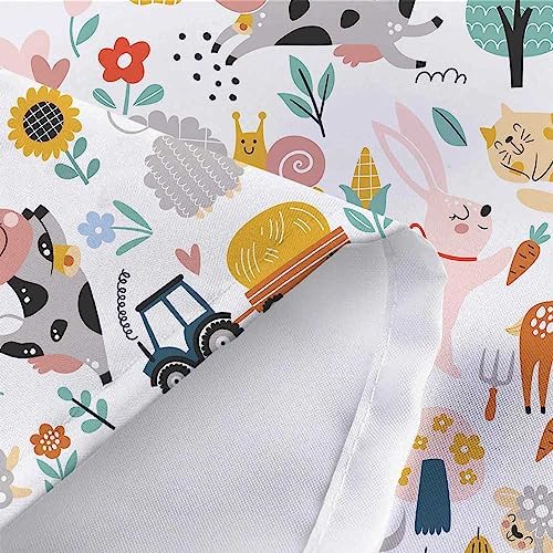 Boho Rustic Animal Shower Curtain Set for Kids