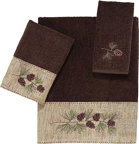 Avanti Pine Branch 3-Piece Cotton Towel Set