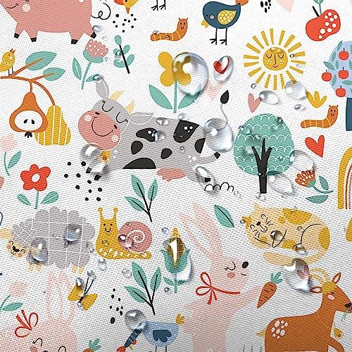 Boho Rustic Animal Shower Curtain Set for Kids